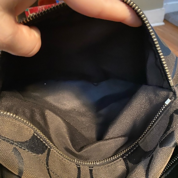 COACH Black on Black Signature Duffle with Silver Tone Hardware